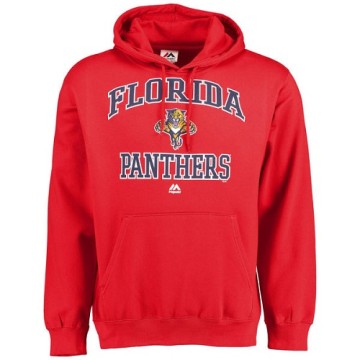Majestic Men's Florida Panthers Heart & Soul Hoodie - - Red