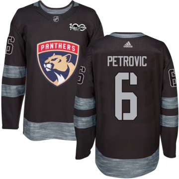 Authentic Adidas Men's Alex Petrovic Florida Panthers 1917-2017 100th Anniversary Jersey - Black
