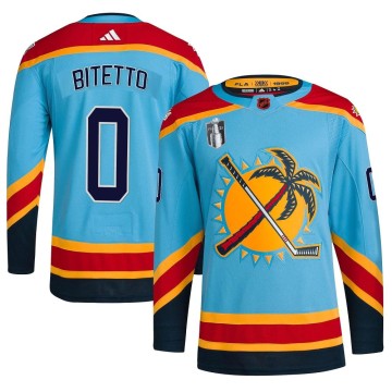 Authentic Adidas Men's Anthony Bitetto Florida Panthers Reverse Retro 2.0 2023 Stanley Cup Final Jersey - Light Blue