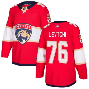Authentic Adidas Men's Anton Levtchi Florida Panthers Home Jersey - Red