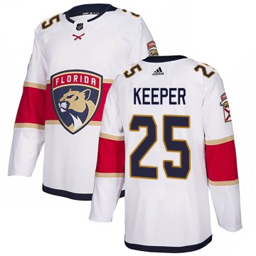 Authentic Adidas Men's Brady Keeper Florida Panthers Away Jersey - White