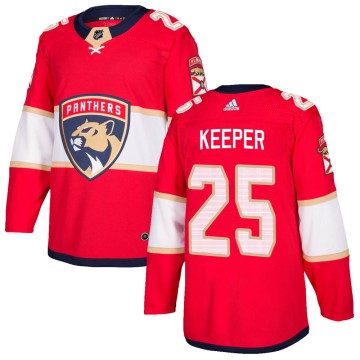 Authentic Adidas Men's Brady Keeper Florida Panthers Home Jersey - Red