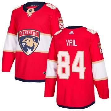 Authentic Adidas Men's Brady Vail Florida Panthers Home Jersey - Red