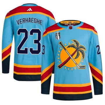 Authentic Adidas Men's Carter Verhaeghe Florida Panthers Reverse Retro 2.0 2023 Stanley Cup Final Jersey - Light Blue