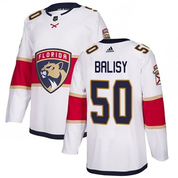 Authentic Adidas Men's Chase Balisy Florida Panthers Away Jersey - White