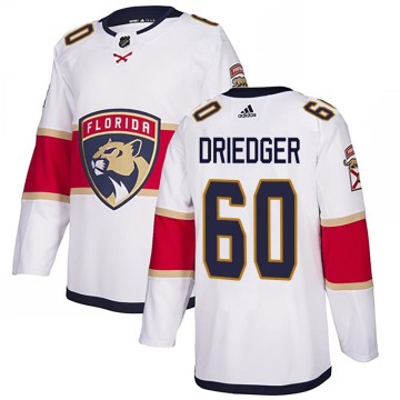 Authentic Adidas Men's Chris Driedger Florida Panthers Away Jersey - White