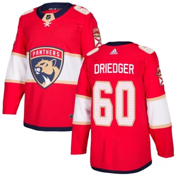 Authentic Adidas Men's Chris Driedger Florida Panthers Home Jersey - Red