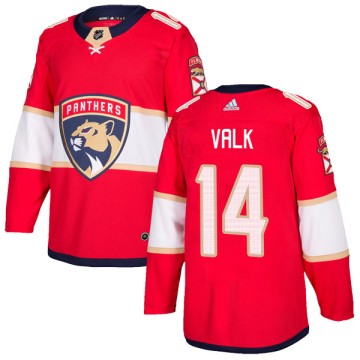 Authentic Adidas Men's Curtis Valk Florida Panthers Home Jersey - Red