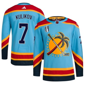 Authentic Adidas Men's Dmitry Kulikov Florida Panthers Reverse Retro 2.0 2023 Stanley Cup Final Jersey - Light Blue