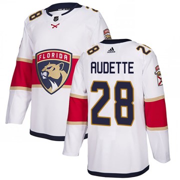 Authentic Adidas Men's Donald Audette Florida Panthers Away Jersey - White