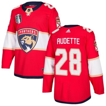 Authentic Adidas Men's Donald Audette Florida Panthers Home 2023 Stanley Cup Final Jersey - Red