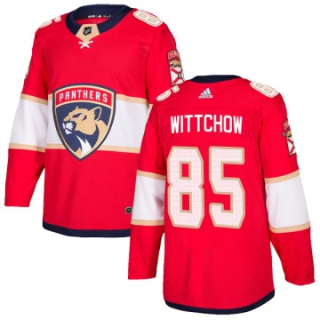Authentic Adidas Men's Ed Wittchow Florida Panthers Home Jersey - Red