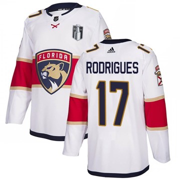 Authentic Adidas Men's Evan Rodrigues Florida Panthers Away 2023 Stanley Cup Final Jersey - White