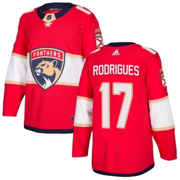 Authentic Adidas Men's Evan Rodrigues Florida Panthers Home Jersey - Red