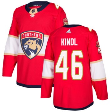 Authentic Adidas Men's Jakub Kindl Florida Panthers Jersey - Red