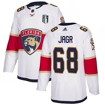 Authentic Adidas Men's Jaromir Jagr Florida Panthers Away 2023 Stanley Cup Final Jersey - White