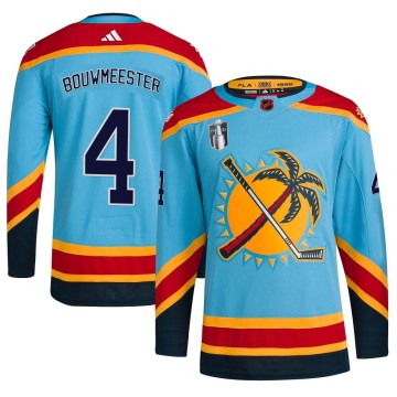 Authentic Adidas Men's Jay Bouwmeester Florida Panthers Reverse Retro 2.0 2023 Stanley Cup Final Jersey - Light Blue