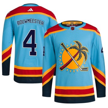 Authentic Adidas Men's Jay Bouwmeester Florida Panthers Reverse Retro 2.0 Jersey - Light Blue