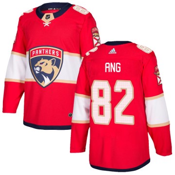 Authentic Adidas Men's Jonathan Ang Florida Panthers Home Jersey - Red