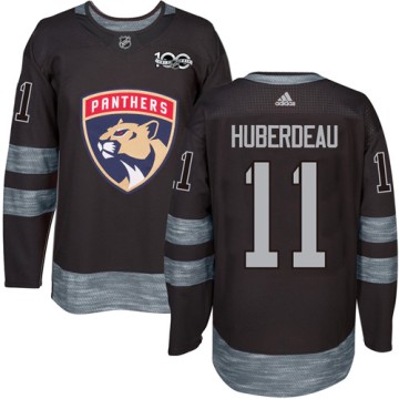 Authentic Adidas Men's Jonathan Huberdeau Florida Panthers 1917-2017 100th Anniversary Jersey - Black