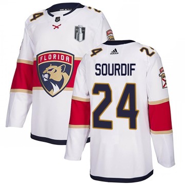 Authentic Adidas Men's Justin Sourdif Florida Panthers Away 2023 Stanley Cup Final Jersey - White