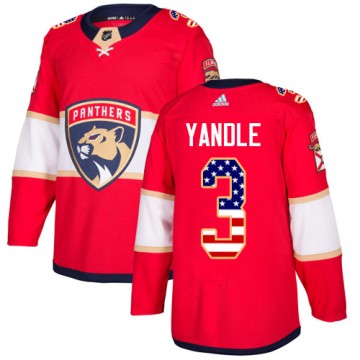 Authentic Adidas Men's Keith Yandle Florida Panthers USA Flag Fashion Jersey - Red