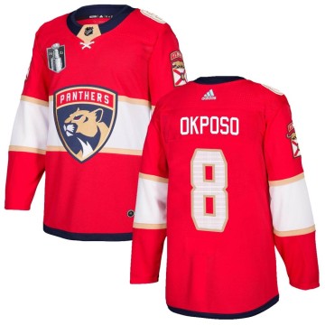 Authentic Adidas Men's Kyle Okposo Florida Panthers Home 2023 Stanley Cup Final Jersey - Red