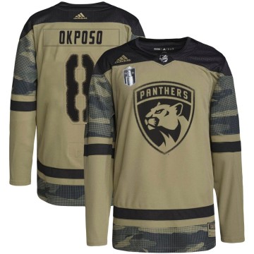 Authentic Adidas Men's Kyle Okposo Florida Panthers Military Appreciation Practice 2023 Stanley Cup Final Jersey - Camo