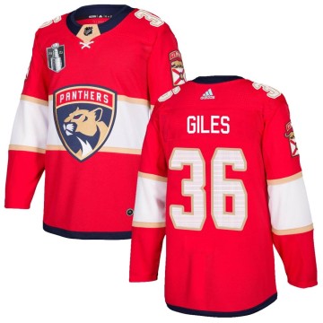 Authentic Adidas Men's Patrick Giles Florida Panthers Home 2023 Stanley Cup Final Jersey - Red