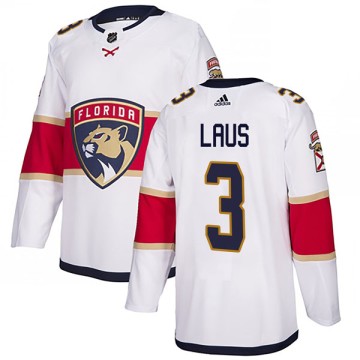 Authentic Adidas Men's Paul Laus Florida Panthers Away Jersey - White