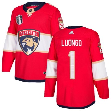 Authentic Adidas Men's Roberto Luongo Florida Panthers Home 2023 Stanley Cup Final Jersey - Red