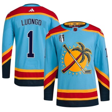 Authentic Adidas Men's Roberto Luongo Florida Panthers Reverse Retro 2.0 2023 Stanley Cup Final Jersey - Light Blue