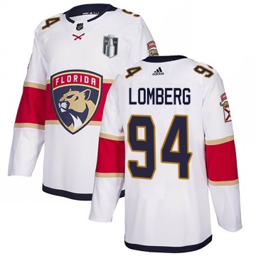Authentic Adidas Men's Ryan Lomberg Florida Panthers Away 2023 Stanley Cup Final Jersey - White