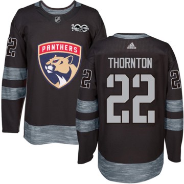 Authentic Adidas Men's Shawn Thornton Florida Panthers 1917-2017 100th Anniversary Jersey - Black