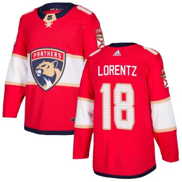 Authentic Adidas Men's Steven Lorentz Florida Panthers Home Jersey - Red