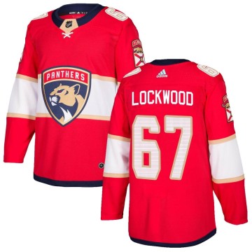 Authentic Adidas Men's William Lockwood Florida Panthers Home Jersey - Red