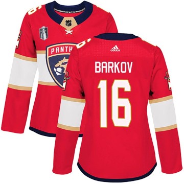 Authentic Adidas Women's Aleksander Barkov Florida Panthers Home 2023 Stanley Cup Final Jersey - Red