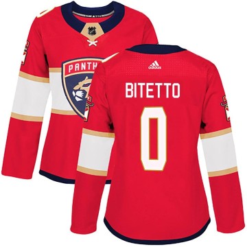 Authentic Adidas Women's Anthony Bitetto Florida Panthers Home Jersey - Red