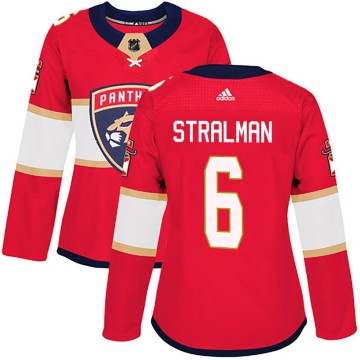 Authentic Adidas Women's Anton Stralman Florida Panthers Home Jersey - Red