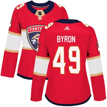 Authentic Adidas Women's Blaine Byron Florida Panthers Home Jersey - Red