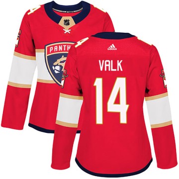 Authentic Adidas Women's Curtis Valk Florida Panthers Home Jersey - Red