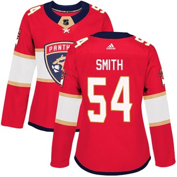 Authentic Adidas Women's Givani Smith Florida Panthers Home Jersey - Red