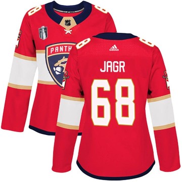 Authentic Adidas Women's Jaromir Jagr Florida Panthers Home 2023 Stanley Cup Final Jersey - Red