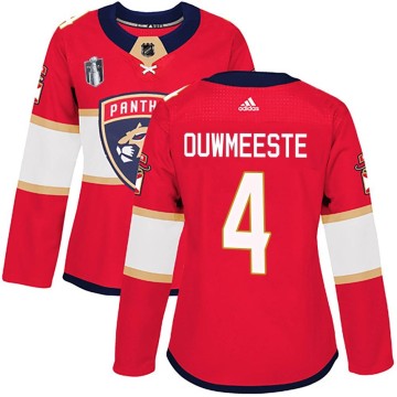 Authentic Adidas Women's Jay Bouwmeester Florida Panthers Home 2023 Stanley Cup Final Jersey - Red