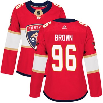 Authentic Adidas Women's Joshua Brown Florida Panthers Home Jersey - Red