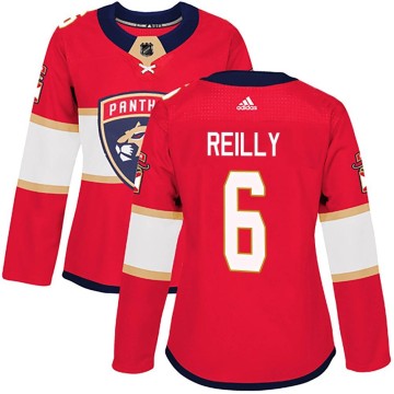 Authentic Adidas Women's Mike Reilly Florida Panthers Home Jersey - Red