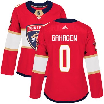 Authentic Adidas Women's Parker Gahagen Florida Panthers Home Jersey - Red