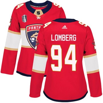 Authentic Adidas Women's Ryan Lomberg Florida Panthers Home 2023 Stanley Cup Final Jersey - Red