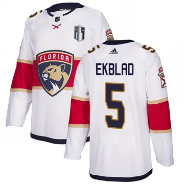 Authentic Adidas Youth Aaron Ekblad Florida Panthers Away 2023 Stanley Cup Final Jersey - White