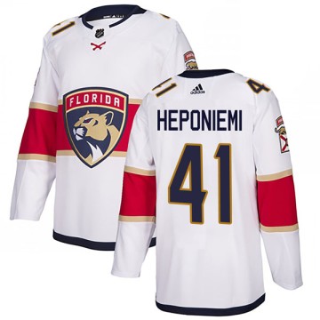 Authentic Adidas Youth Aleksi Heponiemi Florida Panthers Away Jersey - White